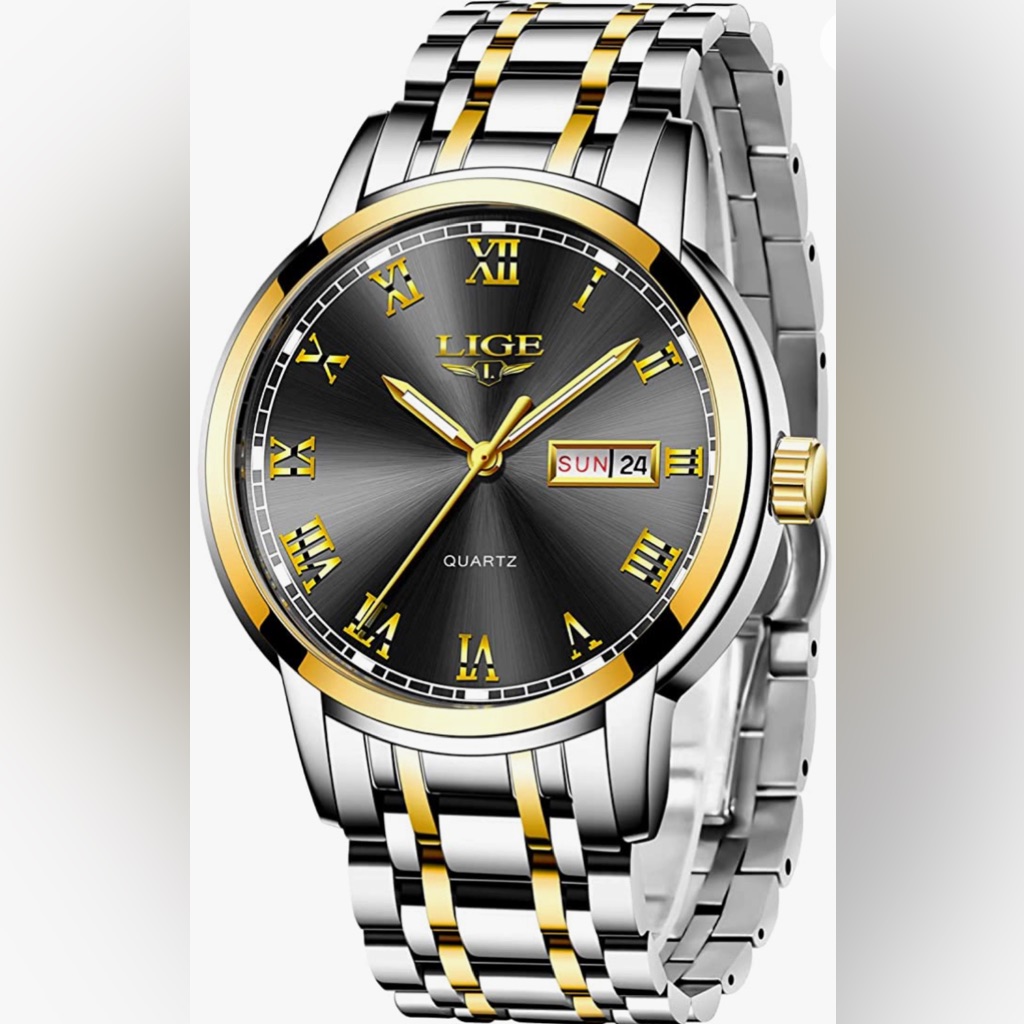 Nwt Mens Watches Waterproof Stainless Steel Date Analogue Quartz